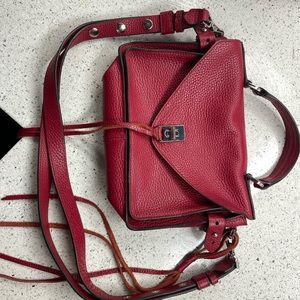 red rebecca minkoff leather purse